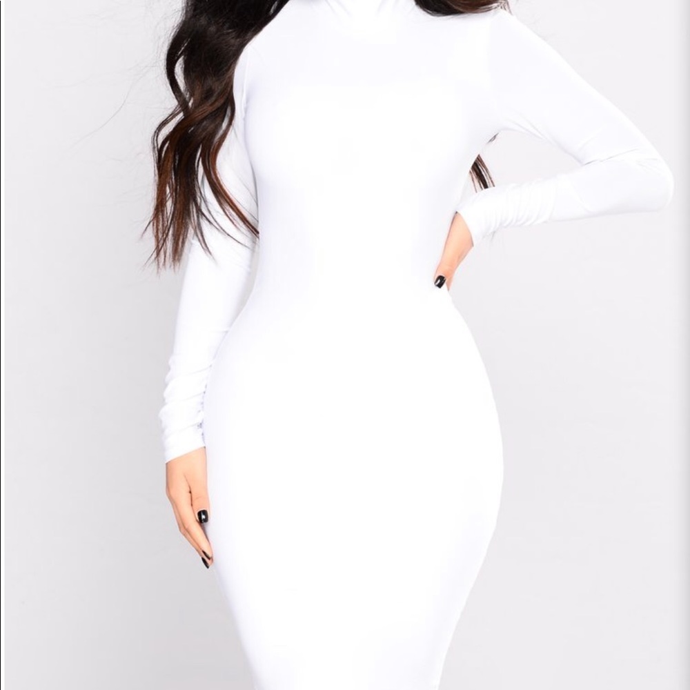 Fashion Nova Love Your FN Body White Dress